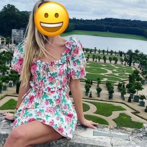 For Love and Lemons Mini Floral Dress